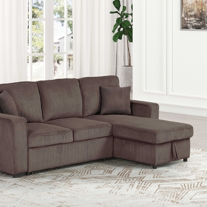 Furniture Of America Yves Contemporary Brown Sectional Model FM6964BR-SECT