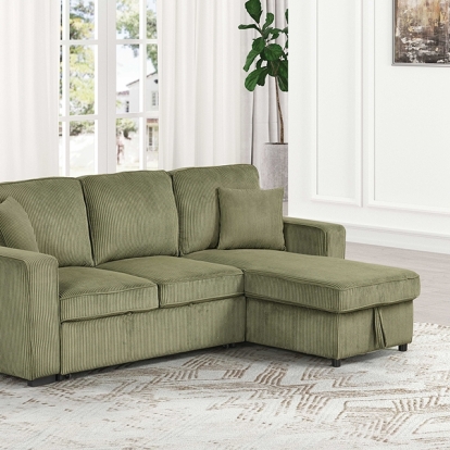 Furniture Of America Yves Contemporary Green Sectional Model FM6964GR-SECT