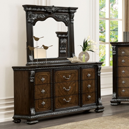 Furniture Of America Promenade Traditional Espresso Dresser W-Jewelry Box Model FM70002DB-D