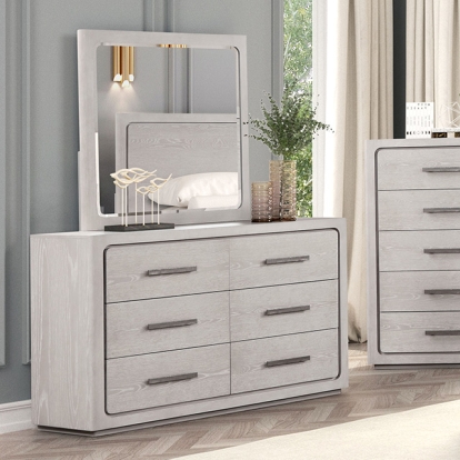 Furniture Of America Crowthorne Contemporary White Oak Dresser Model FM70100AK-D