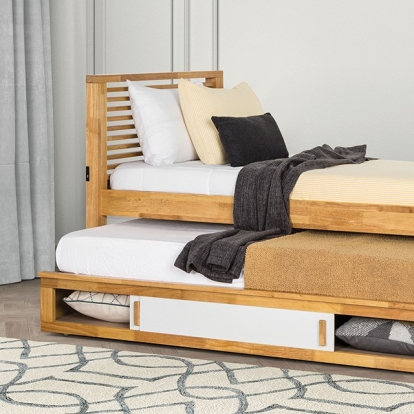Furniture Of America Dayville Transitional Solid Hardwood, Others Light Oak Bed | FM7103AK