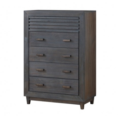 Furniture Of America Griffin Transitional Solid Hardwood Charcoal Brown Chest | FM7108DB-C