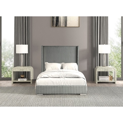 Furniture Of America Cadwell Contemporary Gray Bed Model FM7120GY-Twin Bed
