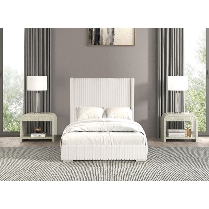 Furniture Of America Cadwell Contemporary White Bed Model FM7120WH-Twin Bed