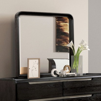 Furniture Of America Osterley Modern Contemporary Black Mirror Model FM71500BK-M