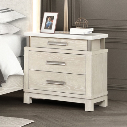 Furniture Of America Lafayette Transitional Weathered Gray Nightstand Model FM71501GY-N
