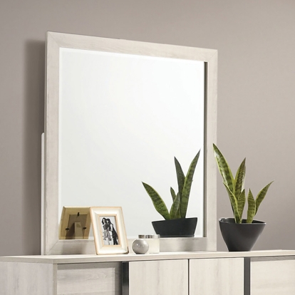 Furniture Of America Horten Contemporary White Wash Mirror Model FM7200WH-M