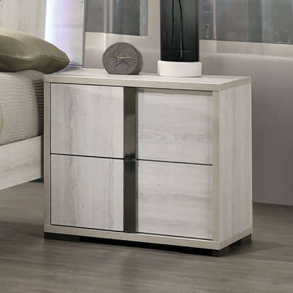 Furniture Of America Horten Contemporary White Wash Night Stand Model FM7200WH-N