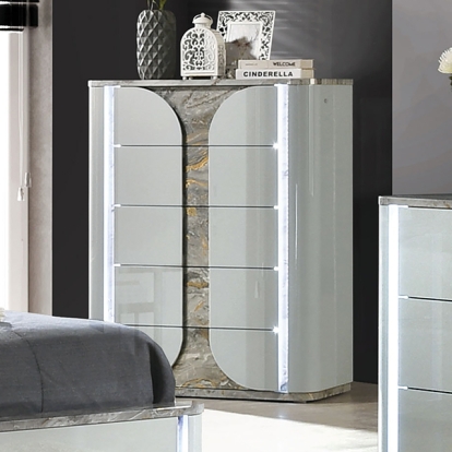 Furniture Of America Cleburne Contemporary Light Gray Chest Model FM72011LG-C