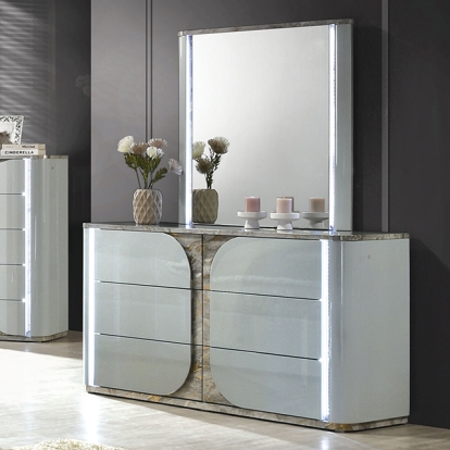 Furniture Of America Cleburne Contemporary Light Gray Dresser Model FM72011LG-D