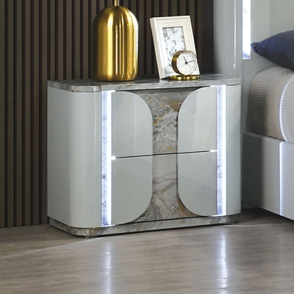 Furniture Of America Cleburne Contemporary Light Gray Nightstand Model FM72011LG-N