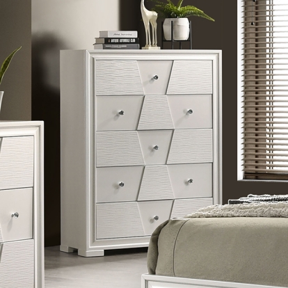 Furniture Of America Holsted Contemporary White Chest Model FM72012WH-C