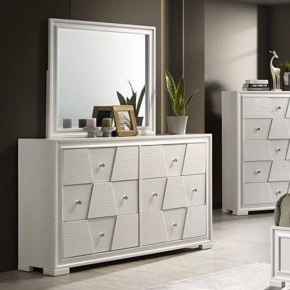 Furniture Of America Holsted Contemporary White Dresser Model FM72012WH-D