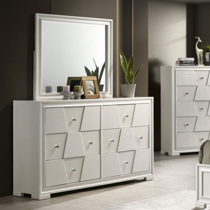 Furniture Of America Holsted Contemporary White Mirror Model FM72012WH-M