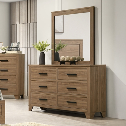 Furniture Of America Panelli Transitional Walnut Dresser Model FM72017BR-D