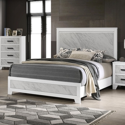 Furniture Of America Darlene Contemporary White Bed Model FM72018WH-Twin Bed