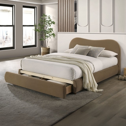 Furniture Of America Grimsby Contemporary Brown Bed Model FM72019BR-E.King Bed