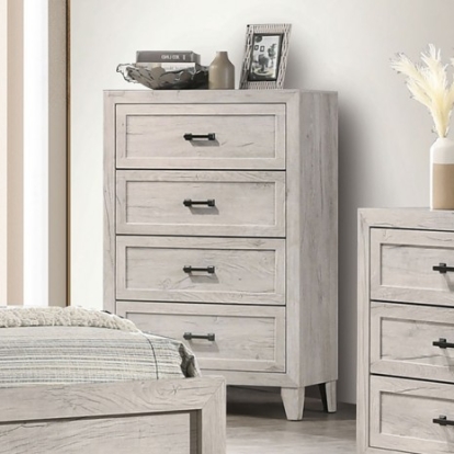 Furniture Of America Mysen Contemporary Melamine, Paper Veneer, Others White Wash Chest | FM7202WH-C