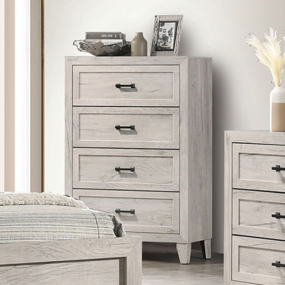 Furniture Of America Mysen Contemporary White Wash Chest Model FM7202WH-C