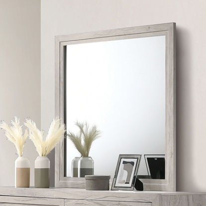 Furniture Of America Mysen Contemporary White Wash Mirror Model FM7202WH-M