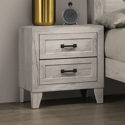Furniture Of America Mysen Contemporary Melamine, Paper Veneer, Others White Wash Night Stand | FM7202WH-N