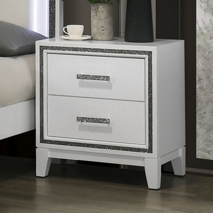 Furniture Of America Lucida Contemporary White Night Stand Model FM7203WH-N