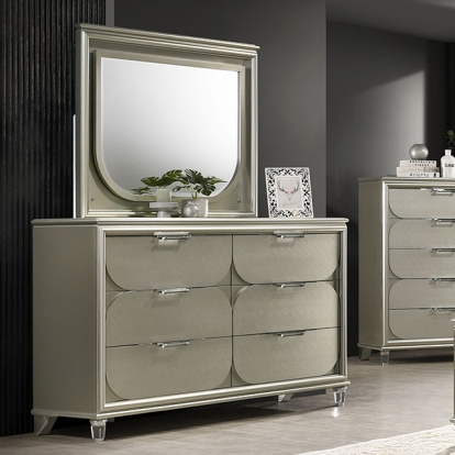Furniture Of America Sheridan Contemporary Silver Dresser Model FM72080SV-D