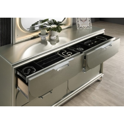 Furniture Of America Sheridan Contemporary Silver Dresser Model FM72080SV-D