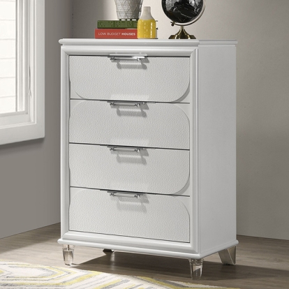 Furniture Of America Lareina Contemporary Pearl White Chest Model FM72081WH-C