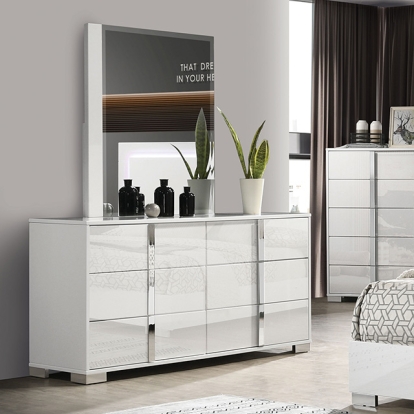 Furniture Of America Sinistra Contemporary White Dresser Model FM7211WH-D