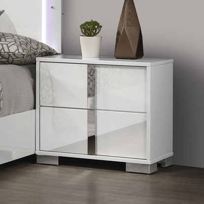 Furniture Of America Sinistra Contemporary White Night Stand Model FM7211WH-N