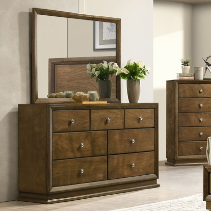 Furniture Of America Kirkham Transitional Walnut 7-Drawer Dresser Model FM7213WN-D