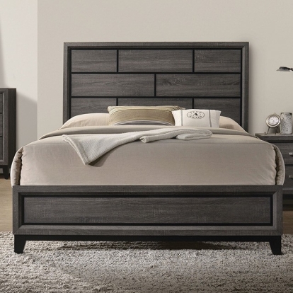 Furniture Of America Errico Contemporary Engineered Wood, Paper Veneer, Others Gray Bed | FM7215GY