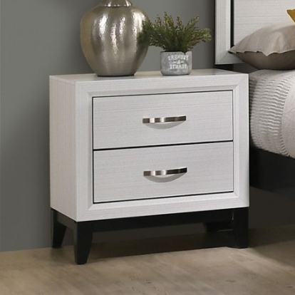Furniture Of America Errico Contemporary Engineered Wood, Paper Veneer, Others White Night Stand | FM7215WH-N