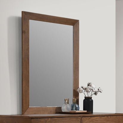 Furniture Of America Tromso Mid-Century Modern Walnut Mirror W- Support Model FM7220WN-M