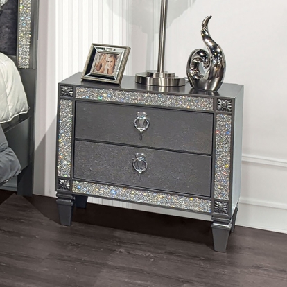 Furniture Of America Titania Glam Gray Night Stand Model FM7240GY-N