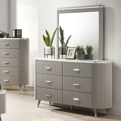 Furniture Of America Aldridge Contemporary Light Gray Dresser Model FM7243GY-D