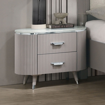 Furniture Of America Aldridge Contemporary Light Gray Nightstand Model FM7243GY-N