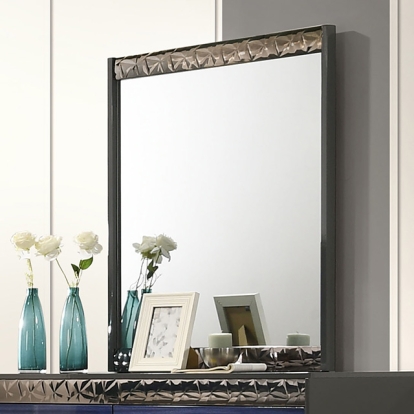 Furniture Of America Hartlepool Glam Ash Gray-Indigo Blue Mirror Model FM7250BL-M