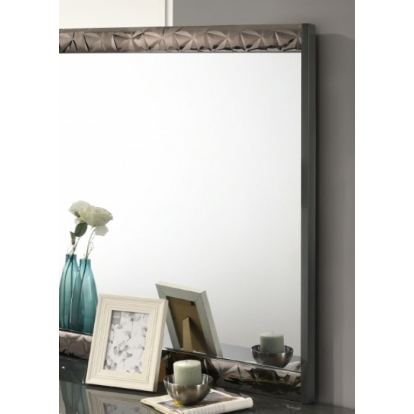 Furniture Of America Hartlepool Glam Ash Gray-Indigo Blue Mirror Model FM7250BL-M