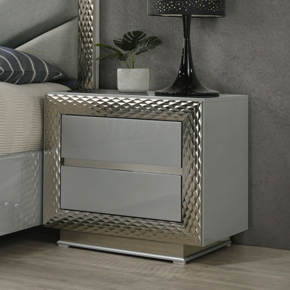 Furniture Of America Ventnor Glam Gray Nightstand Model FM7251GY-N