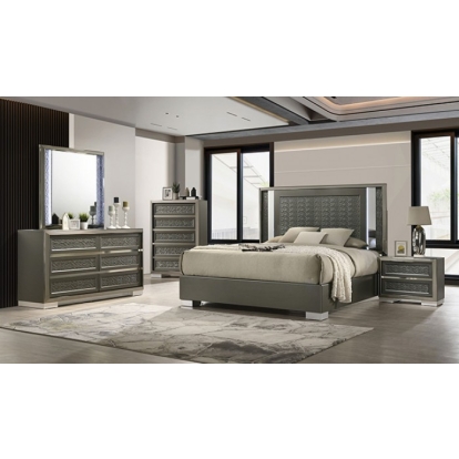 Furniture Of America Leyland Contemporary Dark Gray Dresser Model FM7252DG-D