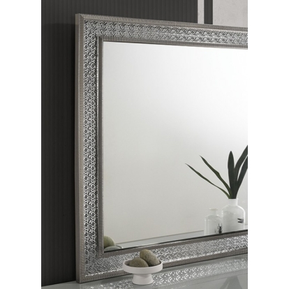 Furniture Of America Cassiopeia Glam Metallic Gray Rect Mirror Model FM7254GY-M