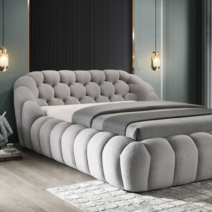 Furniture Of America Newquay Contemporary Gray Bed Model FM7260GY-Queen Bed