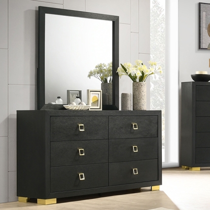 Furniture Of America Latimer Contemporary Black Dresser Model FM7270BK-D