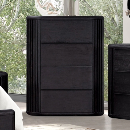 Furniture Of America Hildesheim Modern Contemporary Black 4 Drawer Chest Model FM73000BK-C