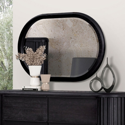 Furniture Of America Hildesheim Modern Contemporary Black Mirror Model FM73000BK-M