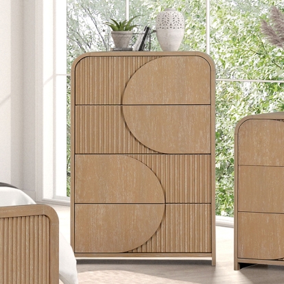 Furniture Of America Tangentry Modern Natural 4 Drawer Chest Model FM73001NT-C