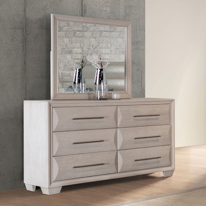Furniture Of America Hinwitz Transitional White Oak Dresser Model FM7399WH-D