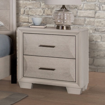 Furniture Of America Hinwitz Transitional Solid Wood, Others White Oak Night Stand | FM7399WH-N